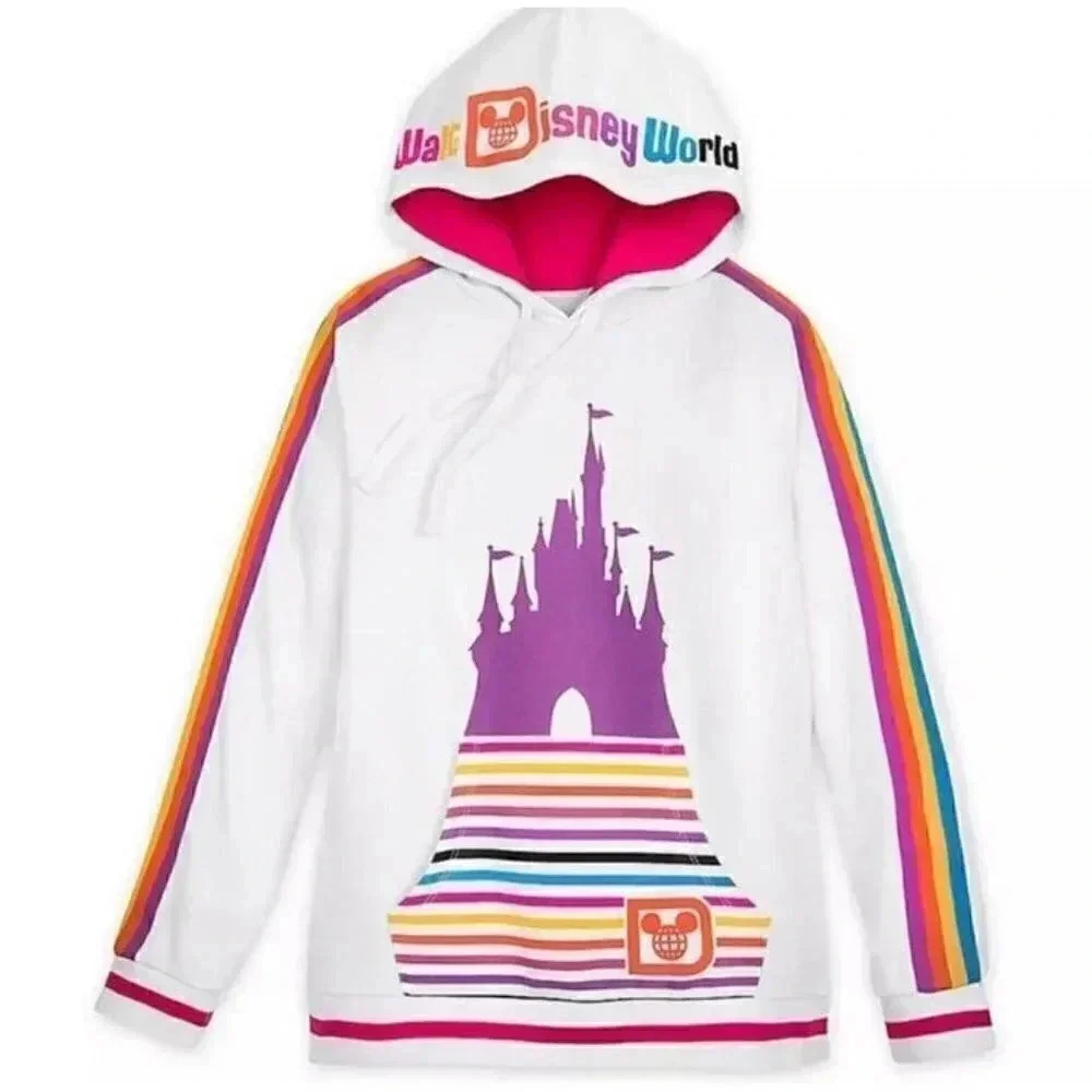 Disney Women's‎ Pullover Hoodie - Walt Disney World - Retro Stripe bz